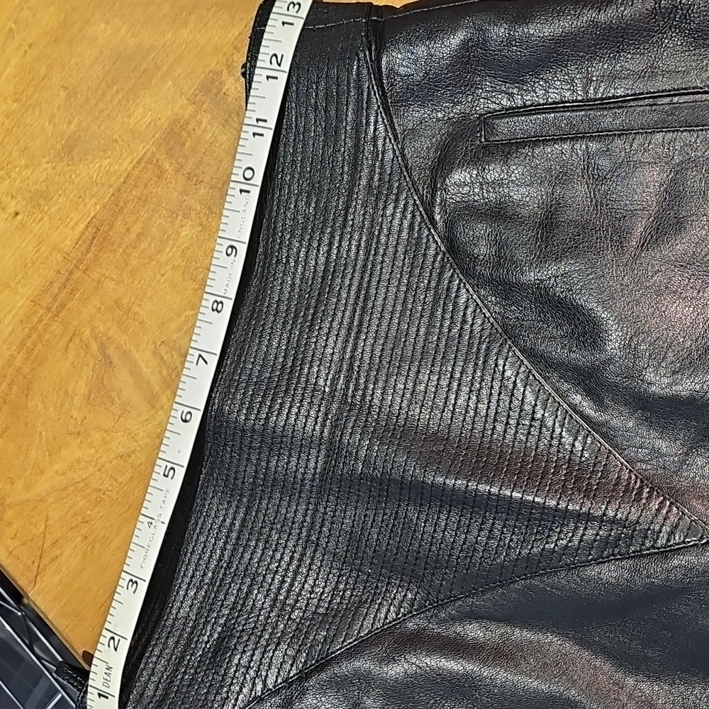 Italian Vintage Soft Leather Skirt High Waisted - Picture 8 of 10